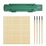 Skynzor Sushi kit, Multifunzione Stampo Giapponese Completo, Fai da te Macchina Manuale per Rotoli Plastica, Portatile Produzione Strumento Sushi Maker Professionale
