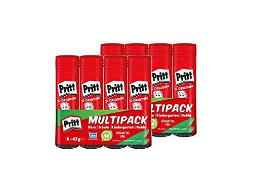 Pritt Barra de pegamento, pegamento seguro y apto para niños para artes y manualidades, adhesivo fuerte para la escuela y suministros de oficina, 2 x 4 x 43 g Pritt Pen