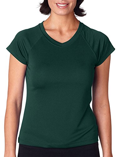 Champion Womens Essential Double Dry V-Neck Tee