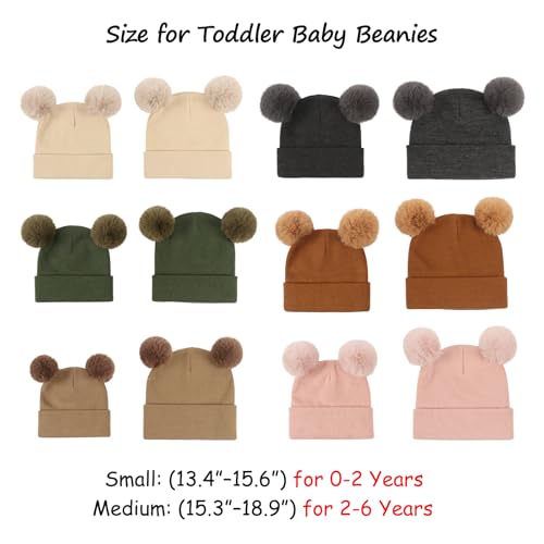 Baby Beanie Hats Toddler Infant Winter Hat for Boys Girls Newborn Beanies with Pom Pom3