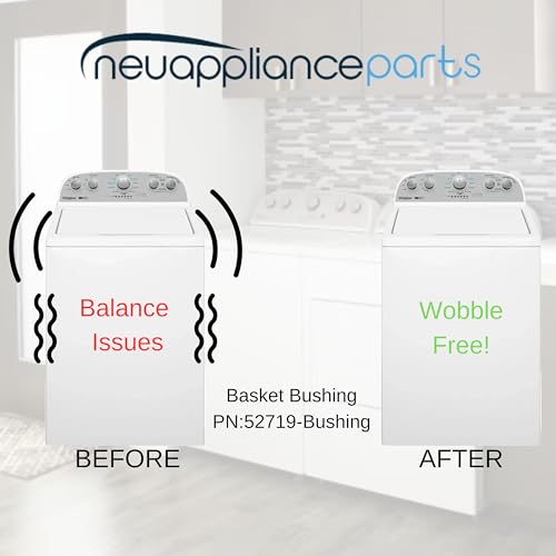 Washing-Machine-Basket-Bushing-52719-by-Neu-Appliance-Parts-Upgraded-Nylon-66-Part-Fixes-Repairs-Off-Balance-Tub-Wobble-Fits-Whirlpool-Maytag-Kenmore-Models