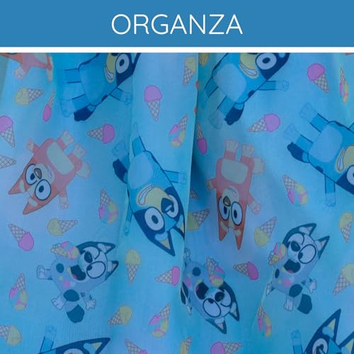 Bluey Girls Square Neck Organza Dress Toddler to Big Kid Sizes (2T - 10-12)4