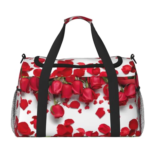 Sac de voyage en taille unique noir imprimé floral pour femme