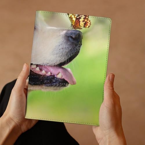 Couverture carnet A5 Golden Retriever cuir synthétique anti-usure pour notes protégées