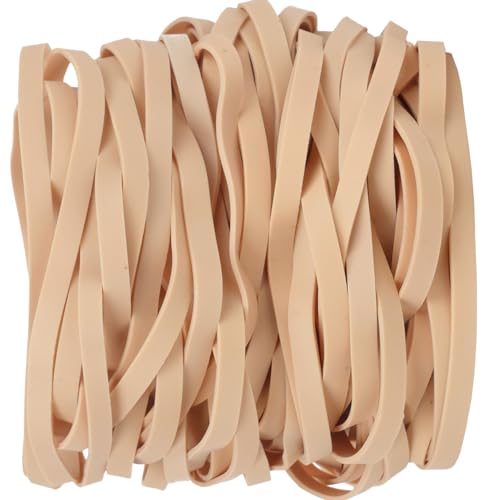 Foshine Rubber Bands 60Pcs size#69 Big Rubber Band 5.9inch/15cm Elastic Rubber Band Beige For Office Supplies File Folders Litter Box (5.9" x 0.24") image 3