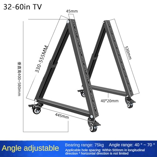 Soporte móvil para TV con ruedas para TVs 32-60 pulgadas miniatura 2