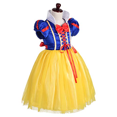 Dressy Daisy Toddler Little Girls' Princess Costume Fancy Dresses Up Halloween Party With Red Ribbon Size 5 #TOP2