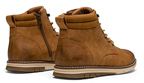 Vostey Botas masculinas casuais modernas impermeáveis para motociclista, Bmy8035a-marrom, 9.5