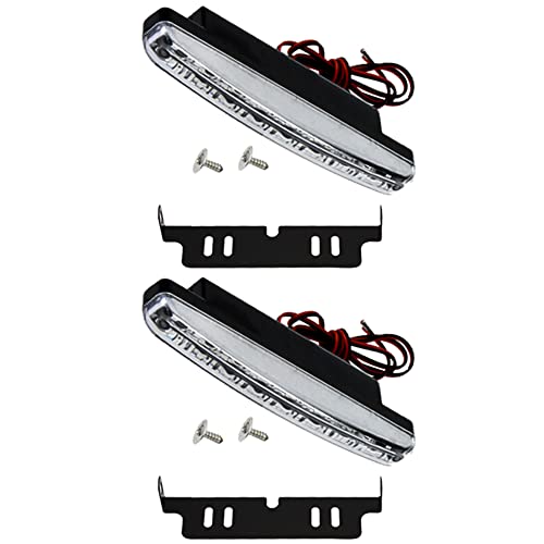 2 Peças Luz De Trabalho Para Carro 8 Leds Lâmpada De Neblina Estilo Universal à Prova D'água Branca