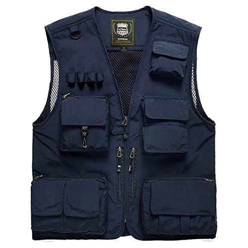 Walldor Mens Outdoor Fly Fishing Vest With Multi-Pockets Summer Work Safari Fishing Travel Hunting Thin Vest #TOP3