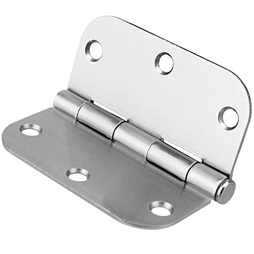 Ningwaan 24 Pack 3 1/2 Inch Door Hinges, Satin Nickel Rounded Door Hinges With 1/4 Inch Radius Corners And Screws, Interior Door Hinges Residential Hinges For Doors Hardware #TOP3