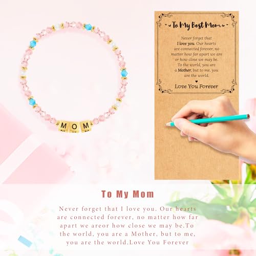 Image of BAYLAY Inspirational Family Lettter Bead Bracelet For Women,Jewelry Gifts For Granddaughter /Daughter /Mom /Sister /Wife /Niece /Aunt /Friend /Nana /Gigi,Mothers Day,Birthday