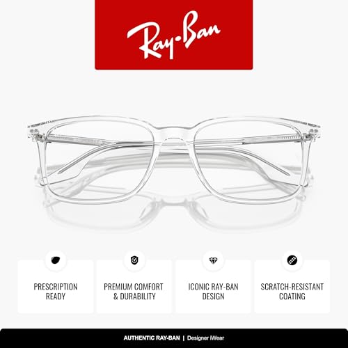 Image of Ray-Ban RX5421F Low Bridge Fit Rectangular Prescription Eyewear Frames