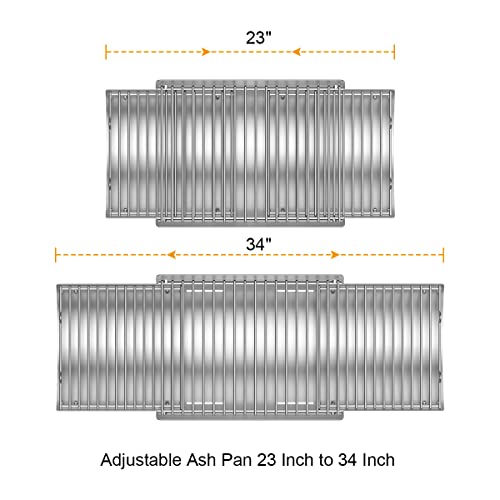 Safbbcue Ash Pan Replacement For Char-Griller Charcoal Grill 1224 1324 2121 2222 2727 2828 2929 Char-Broil 17302056 12301714 Royal Gourmet Cc1830F Cc1830R Cc1830Sc #TOP1