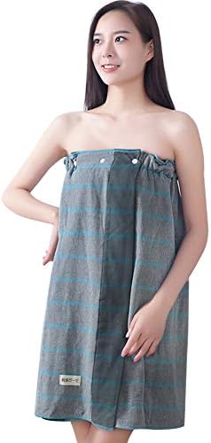 Amazon Tibemi 着る バスタオル 純綿ガーゼ ラップタオル 大人用 レディース 横縞 巻きタオル バスタオル 大判 吸水 速乾 タオル地 ワンピース ずり落ちない お風呂上がり プール ジム エステ 温泉 海水浴 ブルー バスタオル ホーム キッチン オンライン通販