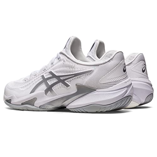 Asics Women's Court Flytefoam 3 Tennis Shoes, 7.5, White/Pure Silver #TOP2