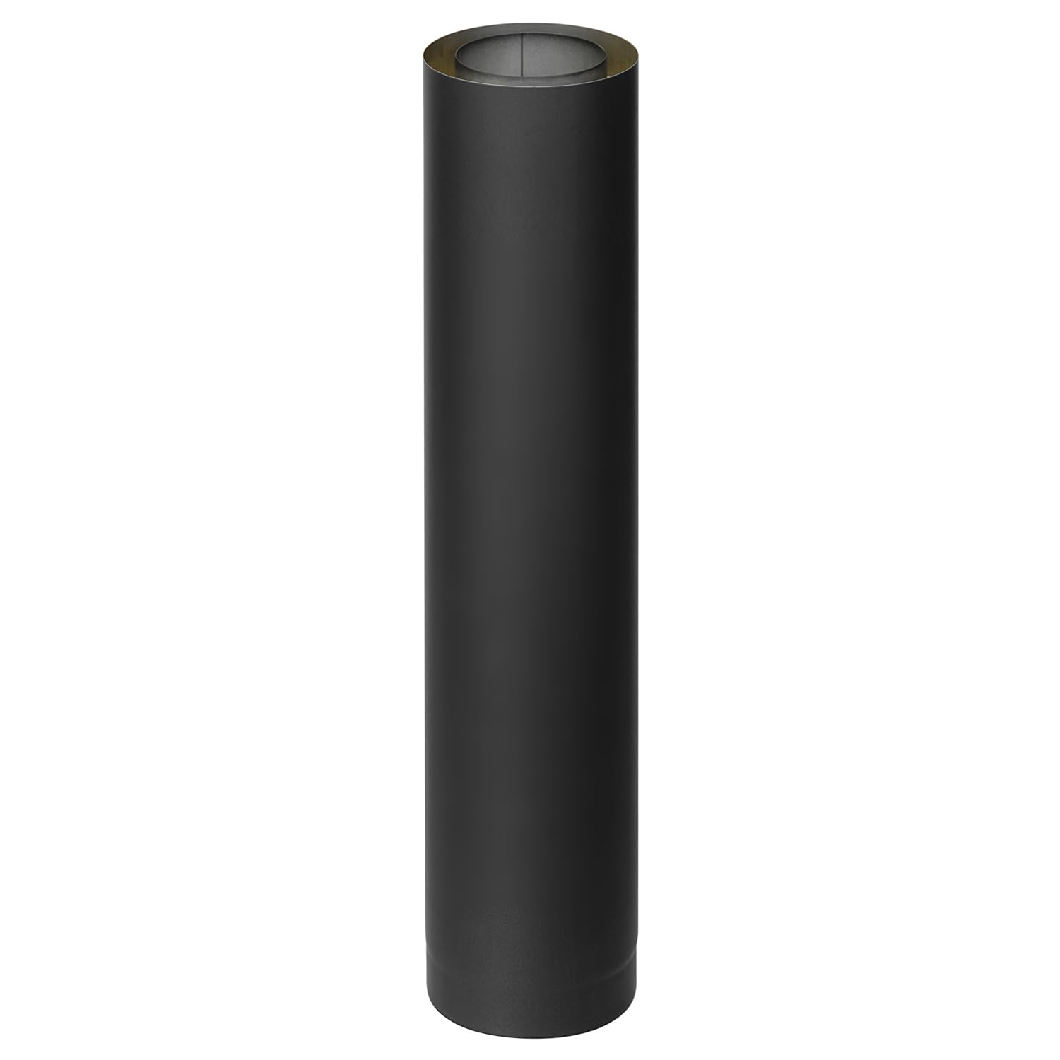 raik Rauchrohr/Ofenrohr Coltherm doppelwandig mit Isolierung 150 mm Durchmesser 1000 mm Länge Stahlblech Schwarz SH30011483-sw