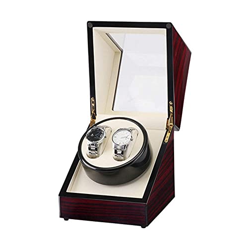 Estuche envernador de doble reloj con pintura de piano roja y motor silencioso anti-ruido
