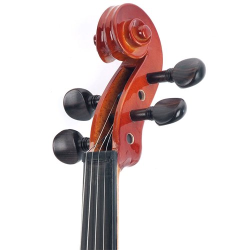 Cecilio CVN-320L Ebony Fitted Solid Wood Left-Handed Violin with