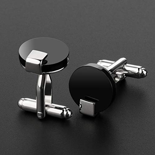 KESYOO BotÃµes de Punho Masculinos Com Tachas de Camisa Estilo FrancÃªs BotÃµes de Punho Circulares