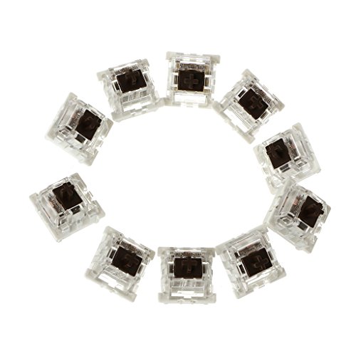 Caralin 4NB600019_TAIYANBESTT 10Pieces 3 Pin Mechanical Keyboard Switch Brown Replacement cover