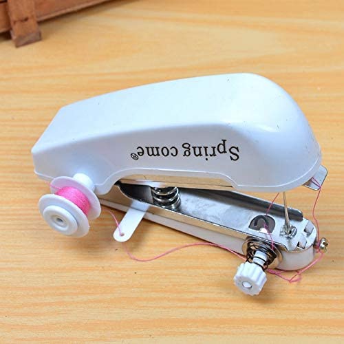 Ubersweet® Pocket Mini Small Sewing Machine Quick Stitch Needlework Sew Machine for Fabric Clothing or Kids Cloth DIY Craft Tools