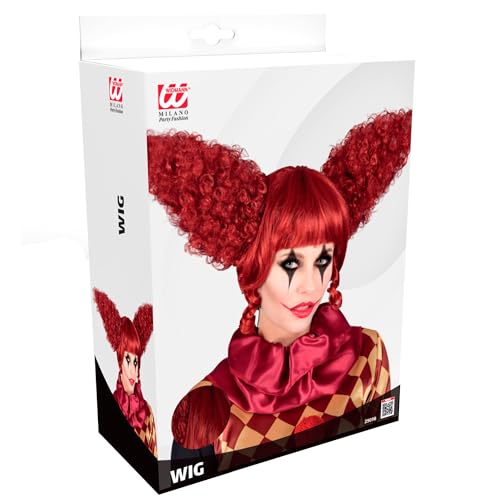 Peluca Killer Clown roja WIDMANN para evitar tintes y crear un payaso de terror 2