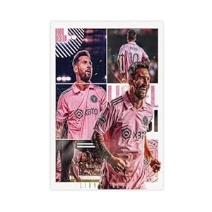 Messi Posters Soccer Wall Art Canvas Poster Wall Art Decor Print Picture Paintings for Living Room Bedroom Decoration Unframe:16x24inch(40x60cm)
