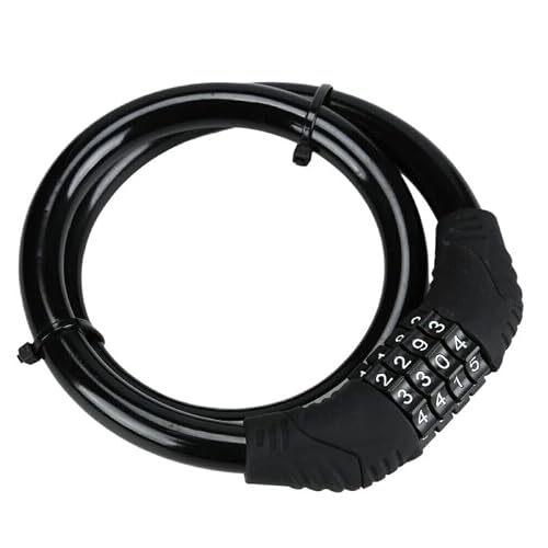 Bike Locks Bike Lock 4 Digit Code Combination MTB Road Bicycle Equipment Anti-Theft Ring Cycling Accessories(Balck)