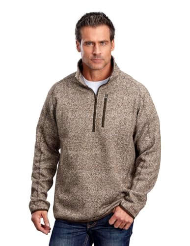 Brown Herringbone Polyester Pullover Sweater by Stetson