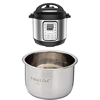 Instant Pot 9-in-1 Duo Plus 3L Electric Pressure Cooker with Instant Pot Genuine Stainless Steel Inner Cooking Pot, 3L bundle