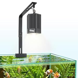 hygger 100W Aquarium Light Full Spectrum RGB COB LED Clip On Fish Tank Grow Light with Mounting Bracket Compatible with Timer Smart Plug for Low-to High Light Demanding Aquatic Plants