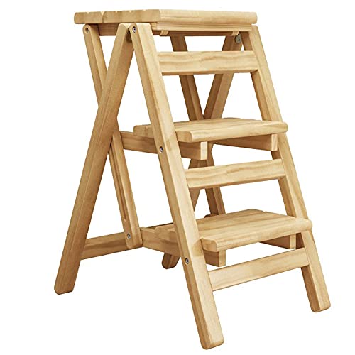Tabouret pliant escamotable multifonctionnel portable bois - 2