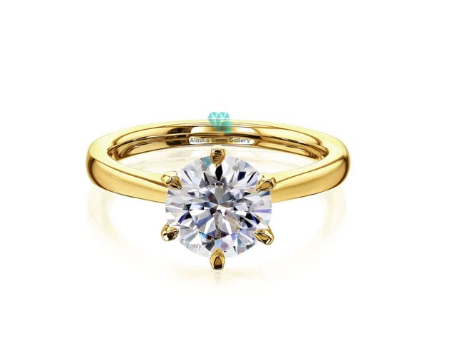 Alaska Gems Gallery Diamond Engagement Rings For Couple So Precious Valuable Heera Hira Stone Original Certified Pure Yellow Gold Ring For Men & Women And Best For Marriage & Proposal Gift