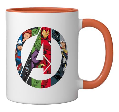 Marvel Avengers Taza de Cerámica 11 oz Naranja/Blanco miniatura 2