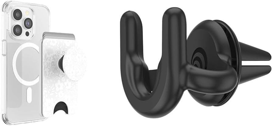 PopSockets Phone Wallet for MagSafe with Expanding Grip and Car Vent Mount for Phones