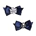 Elegantpark 2 Pares Azul Marino Clips de Zapatos Decorativos Arco de Cristal...