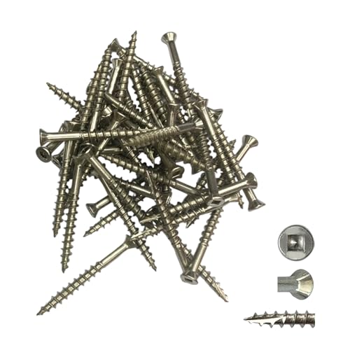 Vis à bois inox 316 marine tête plate autotaraudeuse pour fixation quai et terrasse extérieure