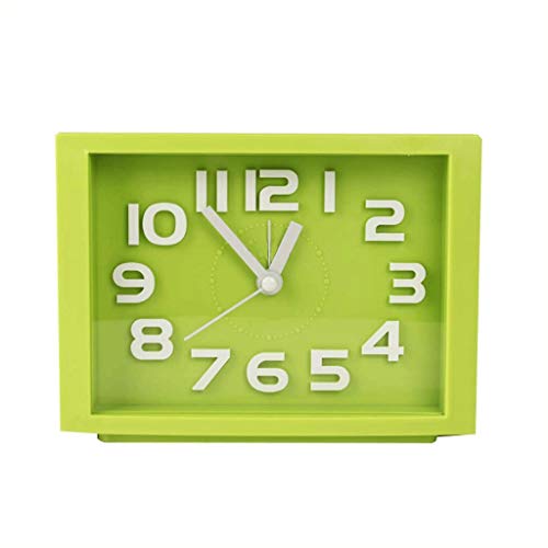 Reloj despertador compacto portátil para viajes con pantalla clara de fecha y temperatura
