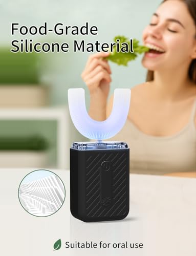 Image of U-Shaped Electric Toothbrush for Adults, U-Shaped Electric Toothbrush with 3 LED Lights & 4 Cleaning Modes, ultrasonic Toothbrush with 60-Second Vibration, IPX7 Waterproof