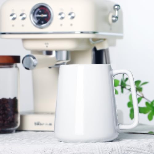 Smilatte 24 OZ Large Coffee Mug, 720ml Ceramic Boss Tea Cup with Big Handle for Dad Men Women, Unique Style for Any Kitchen, White - Image 4