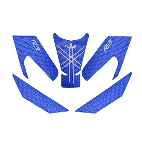 Autocollant poignée genou à gaz pour les sorties sportives en YZF-R3 bleu