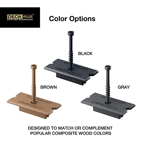 Fixations cachées pour terrasse Deck Plus Eclipse en acier inoxydable noir lot de 90 vis - 8