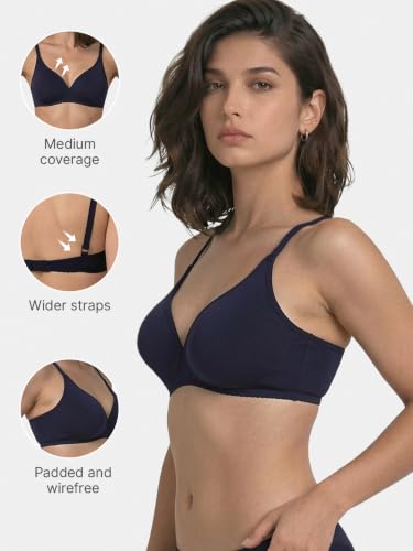 Image of Enamor Women Cotton Padded Non Wired Bra