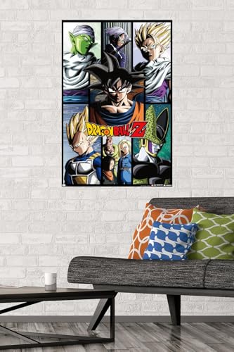 Dragon Ball Z - Grid Wall Poster, 34L" x 22.4W", Unframed Version
