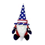  BST Patriotique GNOME vétérans Jour Oncle Sam Tomte 4 Juillet Cadeau étoiles Nisse Decor