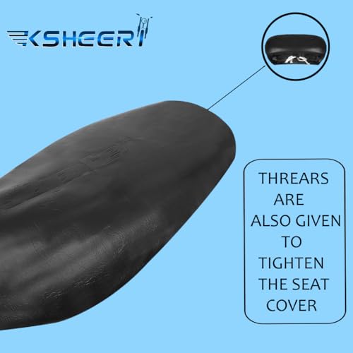 Image of Vida Vx2 Scooty Seat Cover Protect from Rust and Dust, PU Leather Waterproof Durable Seat Cover for Vida Vx2, Vida Vx2 Plus Ev (Black)