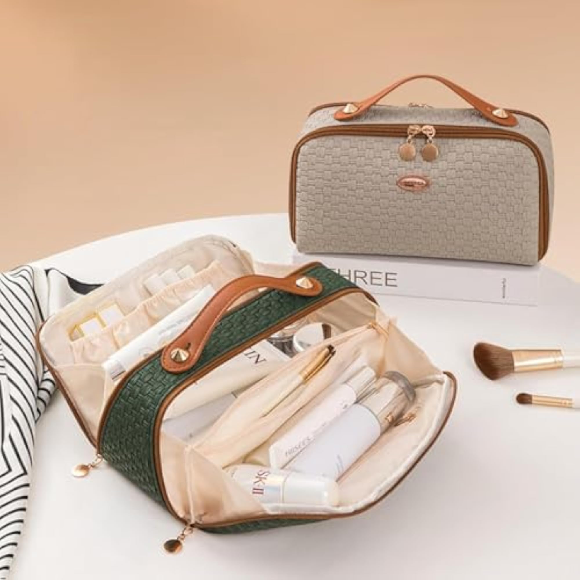 Travel Makeup Bag Portable Aesthetic Cosmetic Case