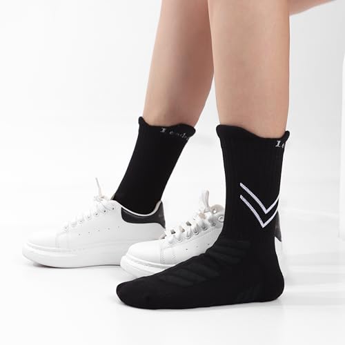 Image of LeaderKing 2 Or 4 Pairs Of Men's Breathable Buffer Running Socks 3d Non-Slip Sports Socks Moisture-Wicking Hiking Socks