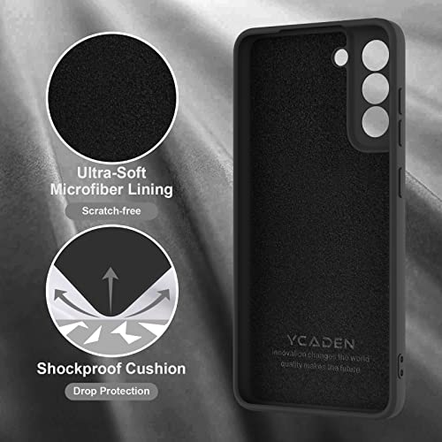 Lekevo Compatible With Samsung Galaxy S21 Fe 5G Case, Smooth Soft Liquid Silicone Case, Gel Rubber Shockproof Full Body Protective Phone Cover For Samsung S21 Fe (Black) #TOP3